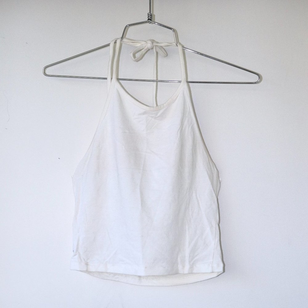 White Brandy Halter Tank